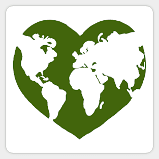 Green Earth Love Sticker